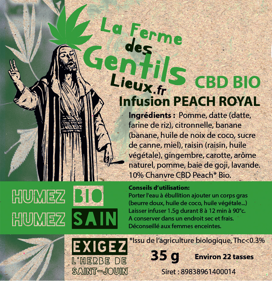 Infusion Peach Royal au CBD Bio โ Image 2